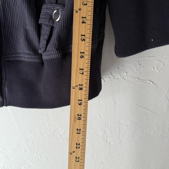 JoJo Jacket Y2k XL Cropped Button Up 3/4 Sleeve Ribbed Pockets Retro Going Out - Picture 6 of 8